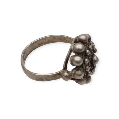 Vintage 925 silver charro ring, traditional Salamanca filigree · Spain, ca. 1980–1990