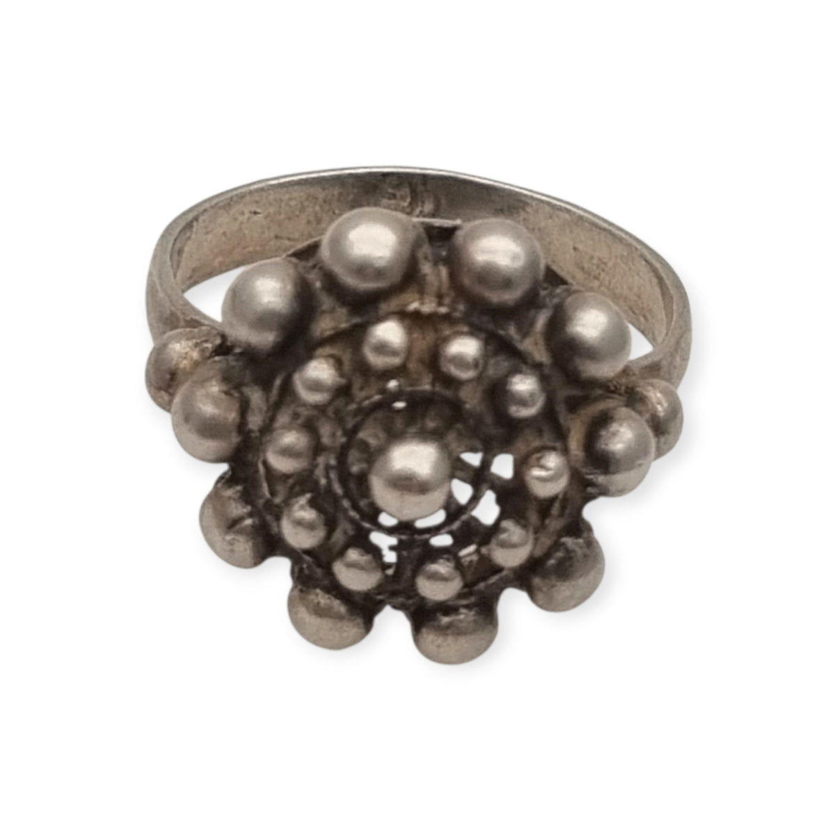 Vintage 925 silver charro ring, traditional Salamanca filigree · Spain, ca. 1980–1990