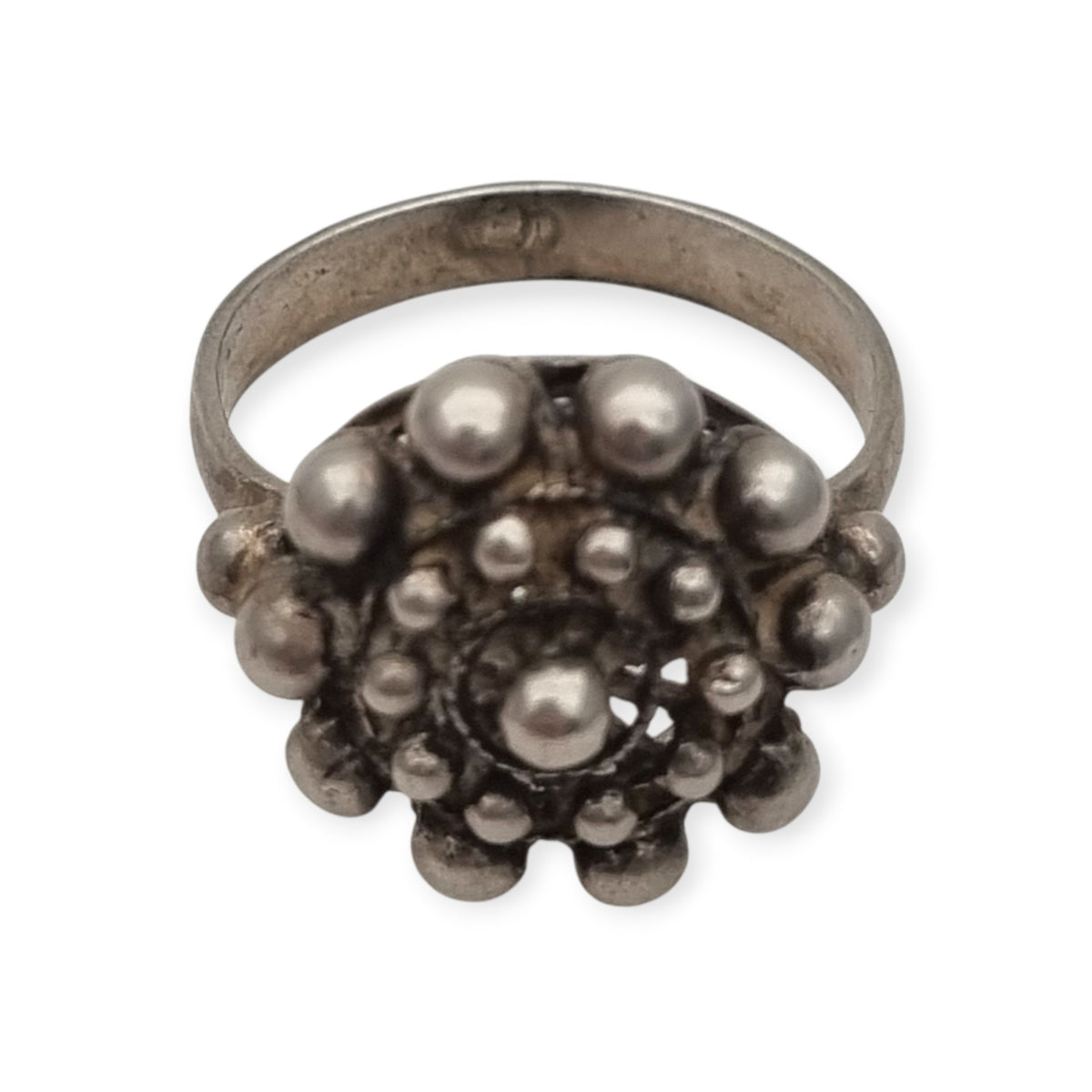 Vintage 925 silver charro ring, traditional Salamanca filigree · Spain, ca. 1980–1990