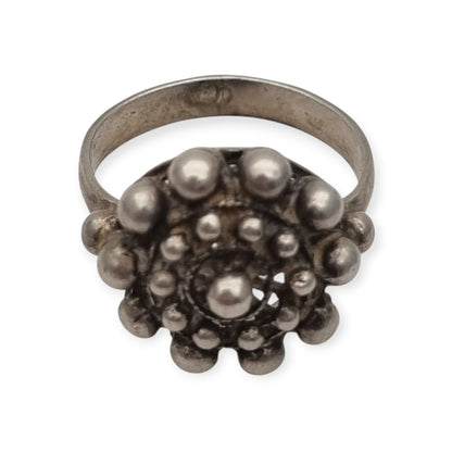 Vintage 925 silver charro ring, traditional Salamanca filigree · Spain, ca. 1980–1990