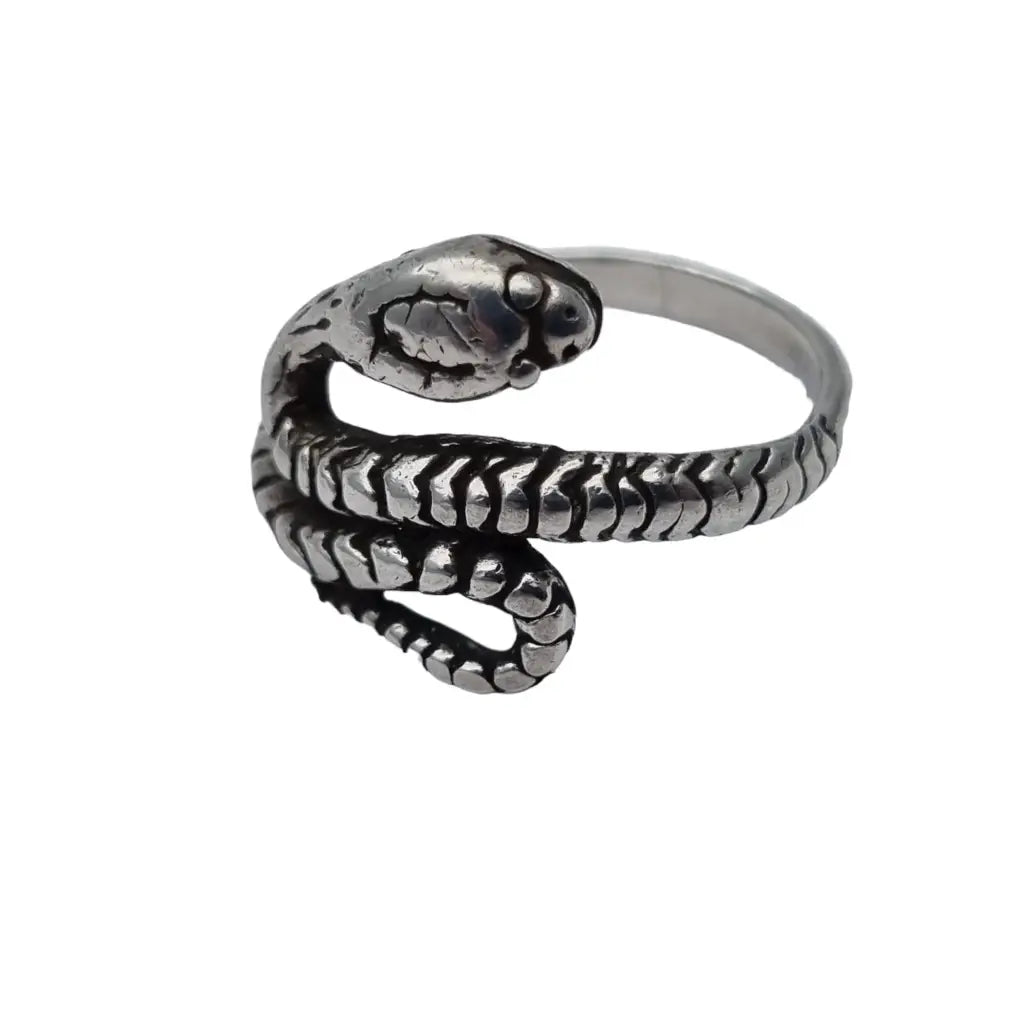 Anillo de serpiente plata ley para mujer joyería vintage boho anillo