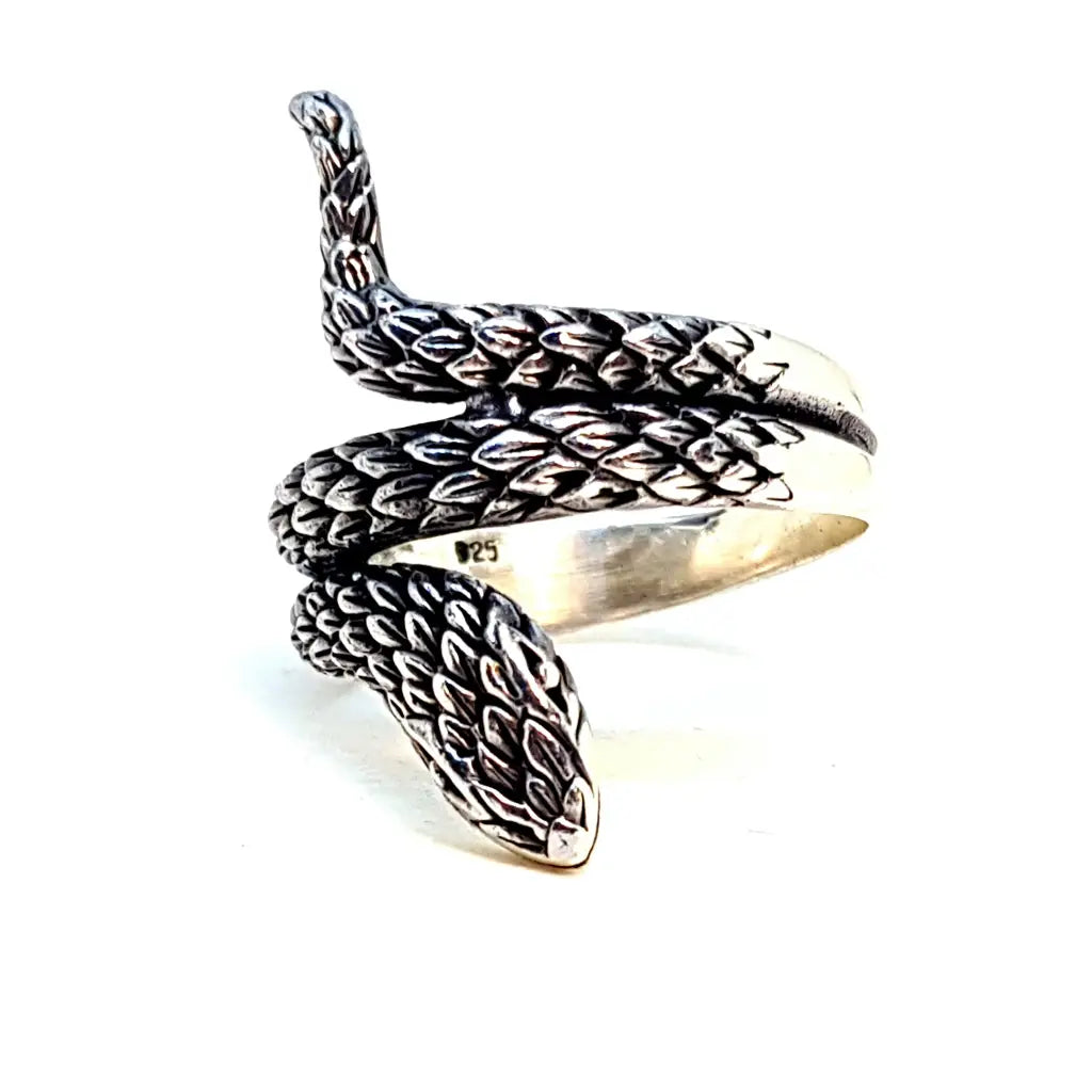 Anillo de serpiente plata ley boho joyería para mujer anillo