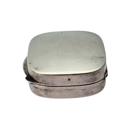 Classic style 925 silver box with red enamel, Italy circa 1970-80