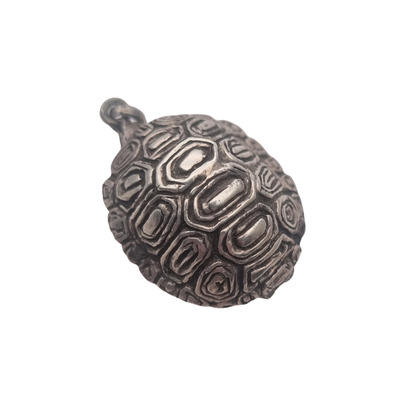 Vintage silver pendant with articulated turtle, Spain, 1970s-80s