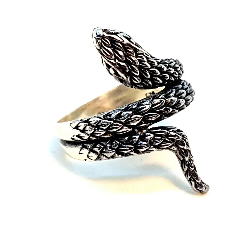 Anillo de serpiente plata ley boho joyería para mujer anillo