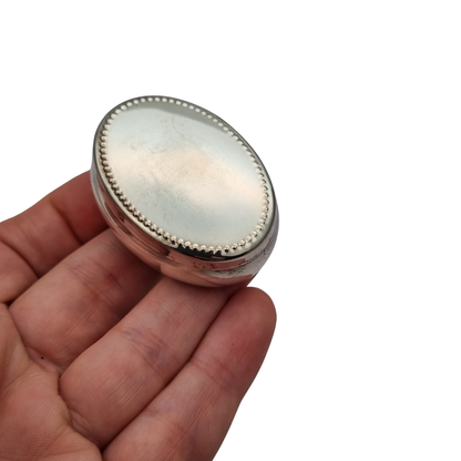 Contemporary Italian .800 Silver Oval Box, Circa 1990