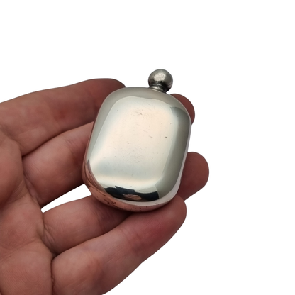 Perfumero vinatge italiano en plata 800 con tapón roscado, circa 1970