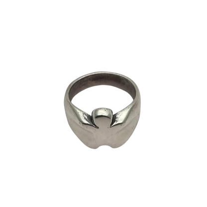 Anillo vintage de plata 925 diseño orgánico escultórico, años 80–90