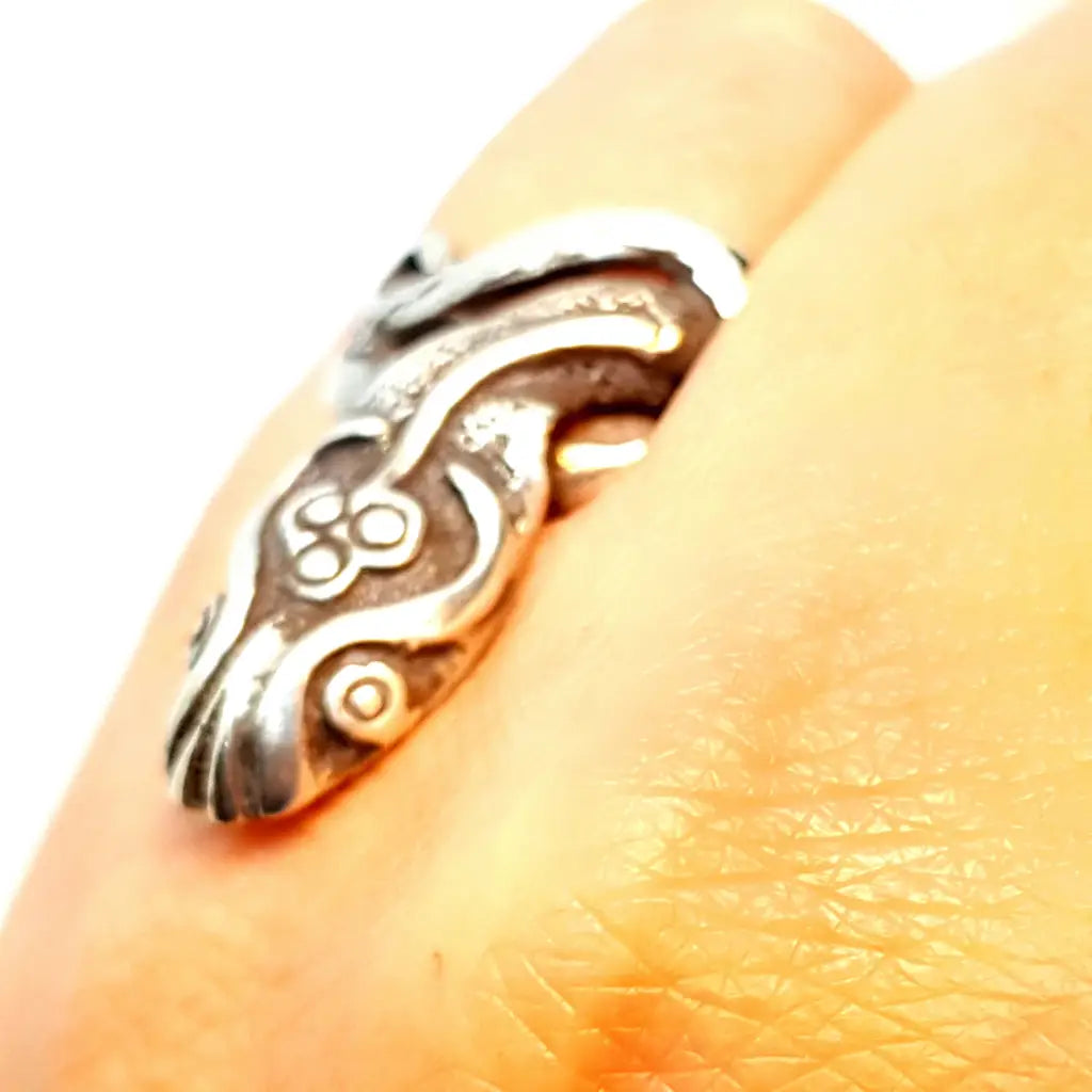 Anillo de serpiente plata ley boho joyería para mujer anillo