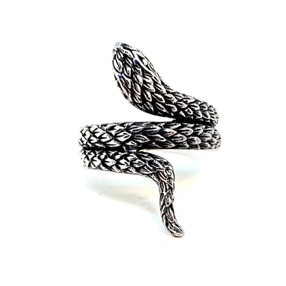 Anillo de serpiente plata ley boho joyería para mujer anillo