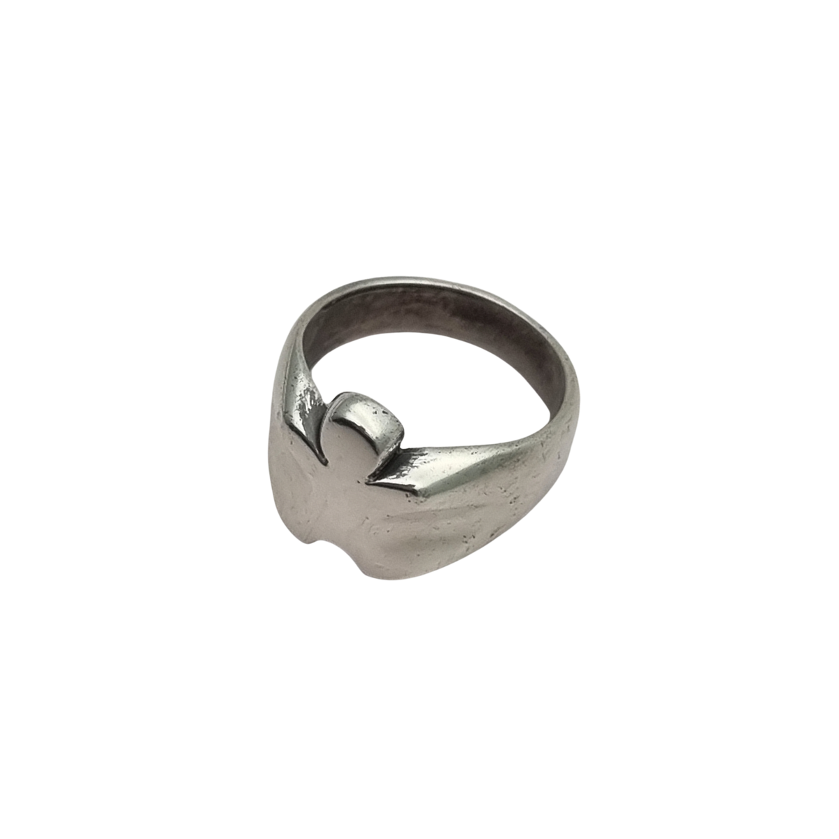 Anillo vintage de plata 925 diseño orgánico escultórico, años 80–90