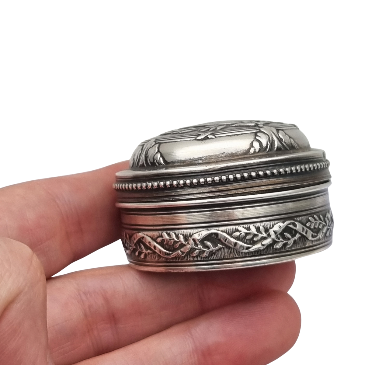 Caja Antigua francesa Belle Époque de plata, Robert Isral & Cie atribuida, ca. 1910