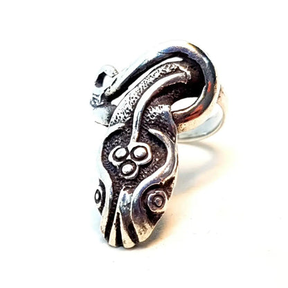 Anillo de serpiente plata ley boho joyería para mujer anillo