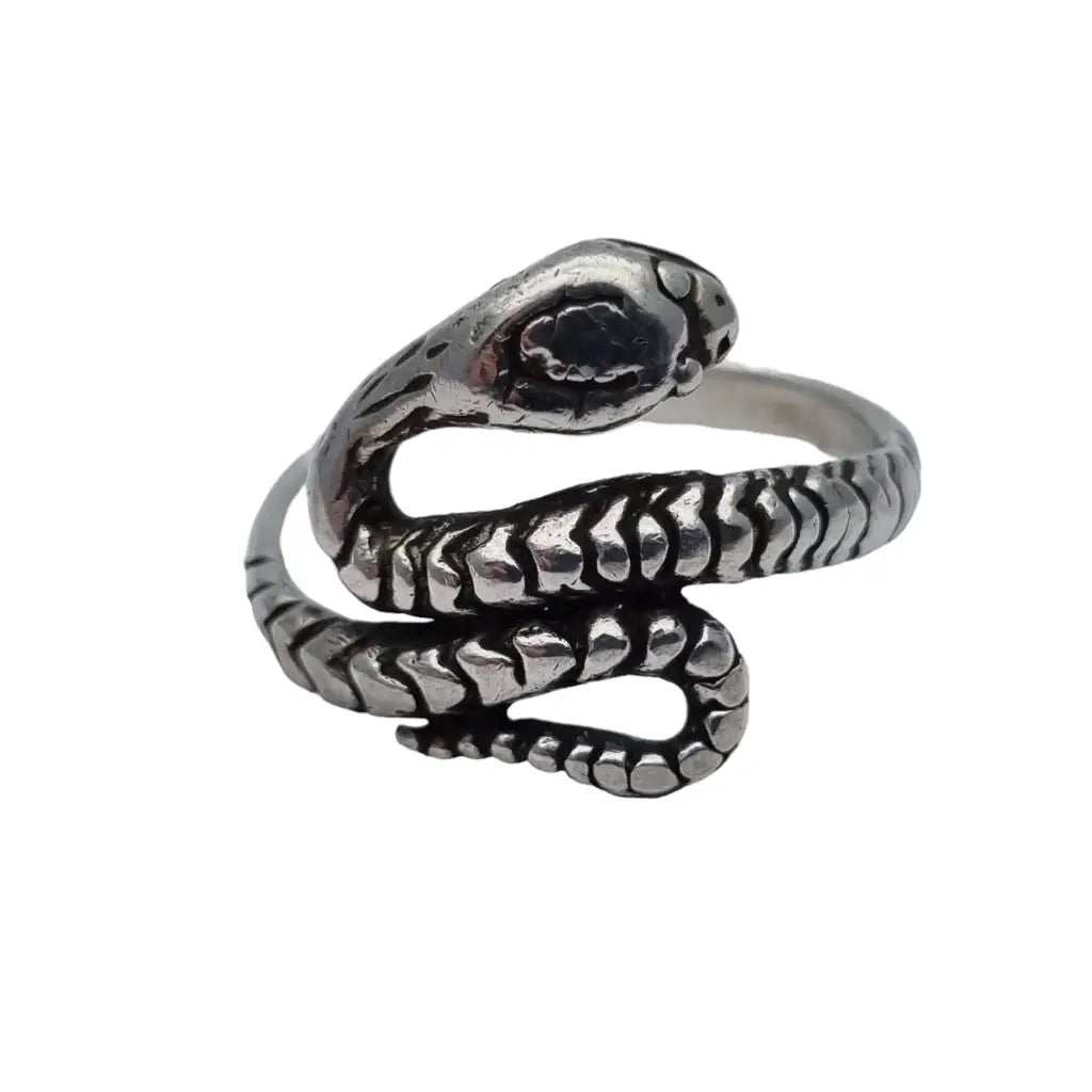 Anillo de serpiente plata ley para mujer joyería vintage boho anillo