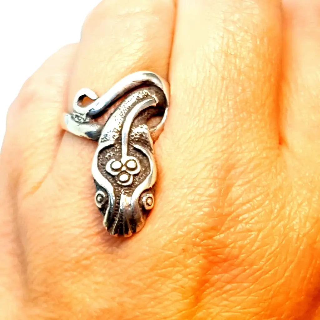 Anillo de serpiente plata ley boho joyería para mujer anillo