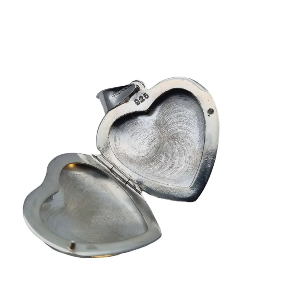 Colgante medallón para fotos de corazón mamá plata ley 925.