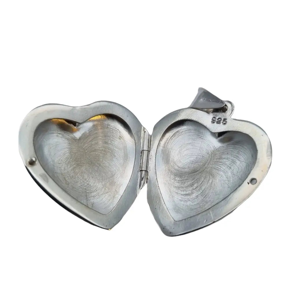 Colgante medallón para fotos de corazón mamá plata ley 925.