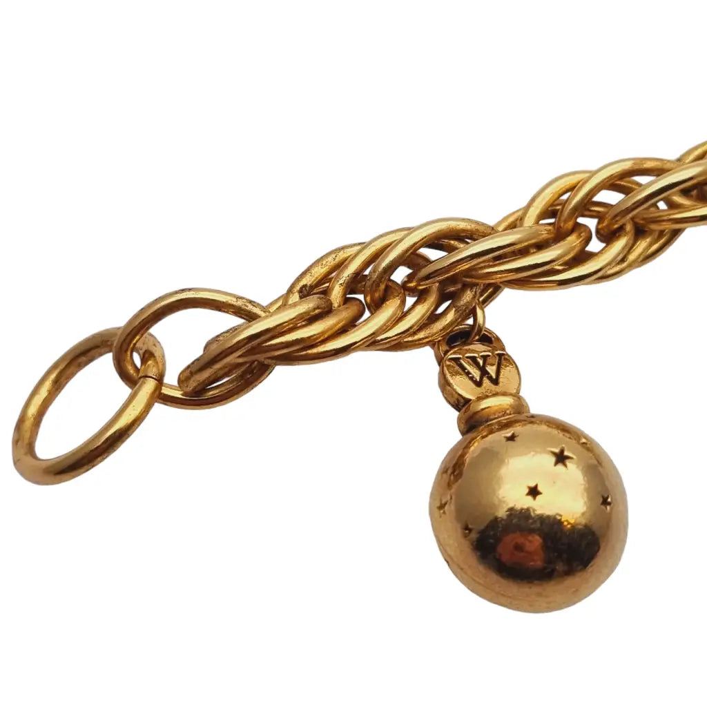 Pulsera vintage dorada de perfume worth dans la nuit años 80. - LaBizarreSusu