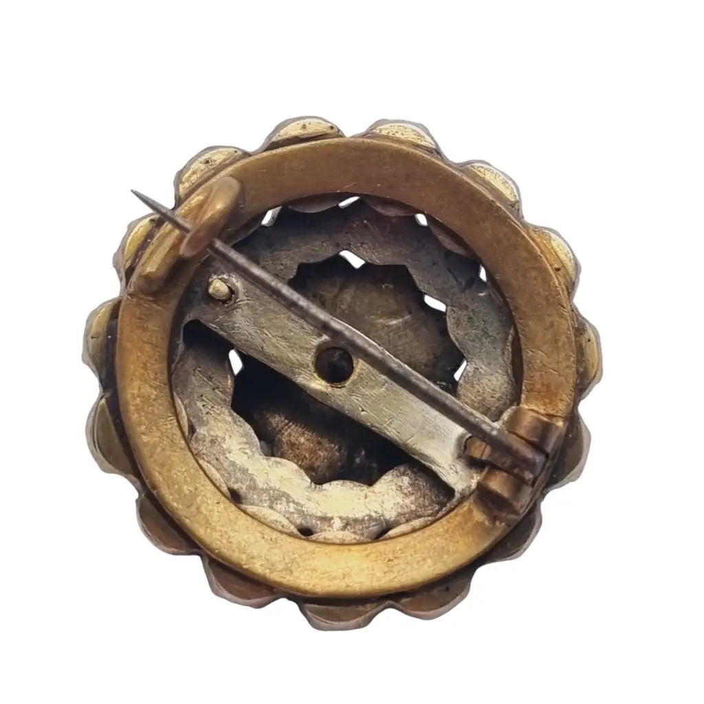 Broche antiguo victoriano de granates y plata dorada coleccionismo circa 1900.