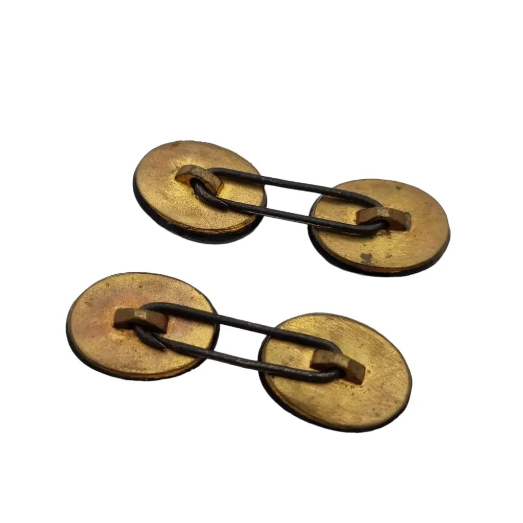 Gemelos vintage para hombre Art deco negros doble botón gemelos