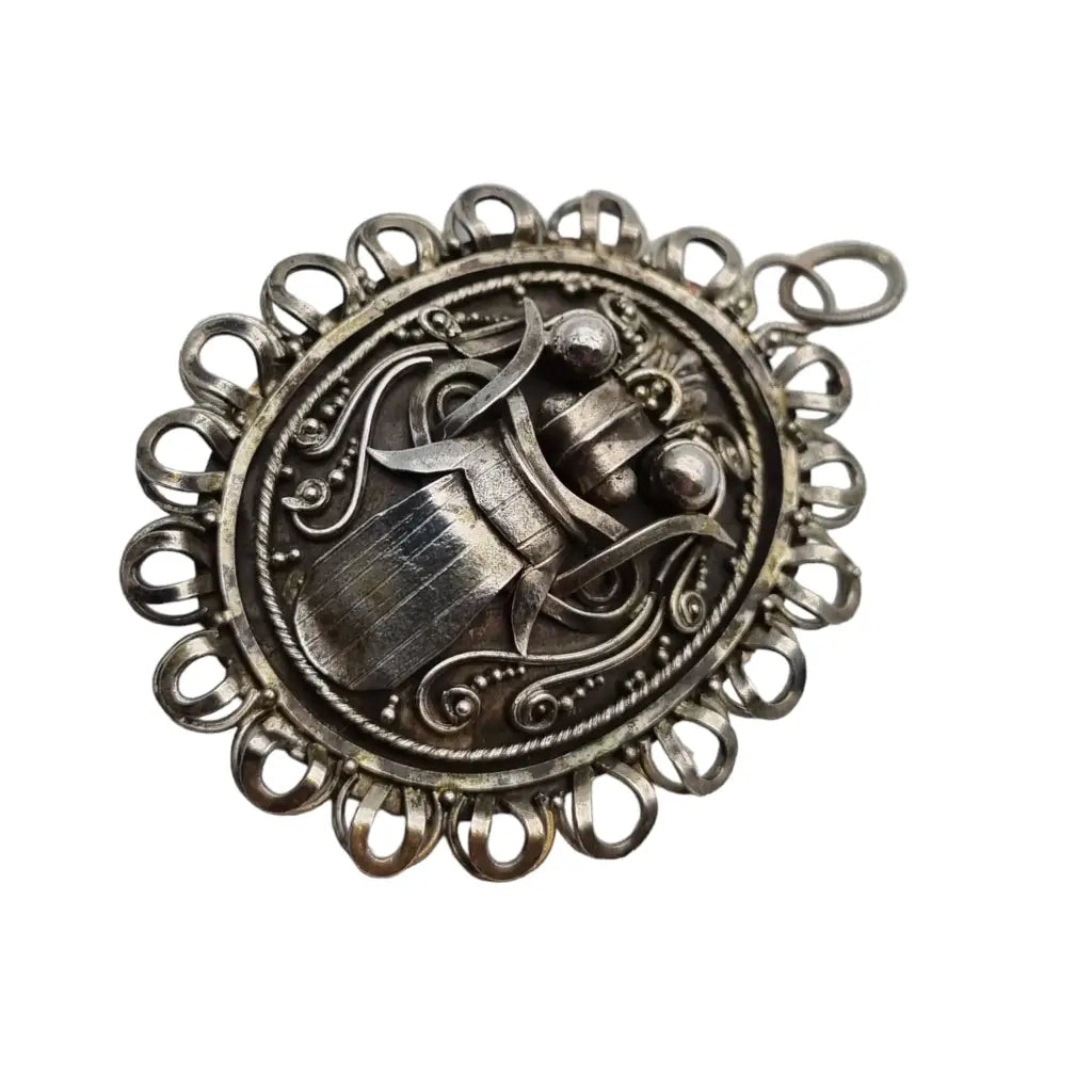 Amuleto cara deidad de plata 925 Colgante étnico para collar mujer o hombre.