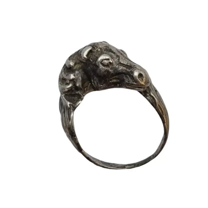 Anillo de caballo hecho a mano anillo plata original animales