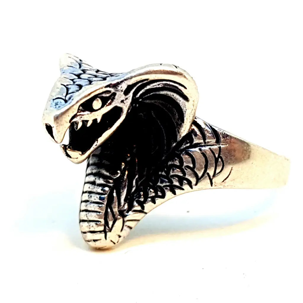 Anillo cobra serpiente plata de ley joya para mujer anillo