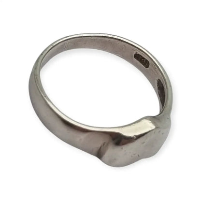 Anillo corazón en plata 925 de diseño minimalista vintage años 90 Joya