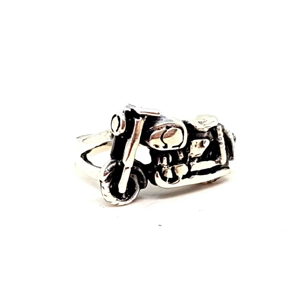 Anillo de moto vintage anillo plata ley para hombre 925. Talla 9