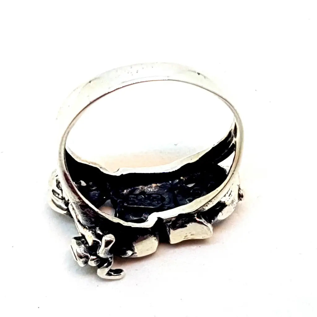 Anillo de moto vintage anillo plata ley para hombre 925. Talla 9