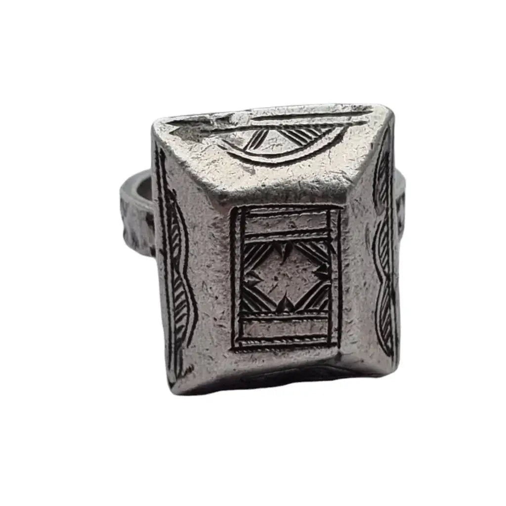 Anillo tuareg antiguo anillo tribal plata africana bereber