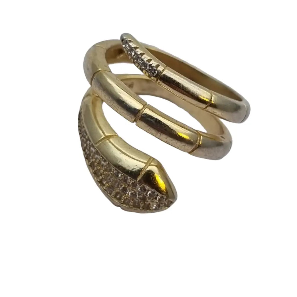 Anillo de serpiente plata ley boho dorada joyería dura anillo