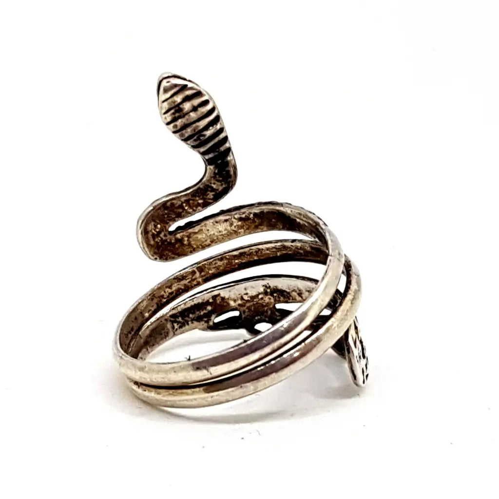 Anillo de serpiente plata ley boho joyería para mujer anillo