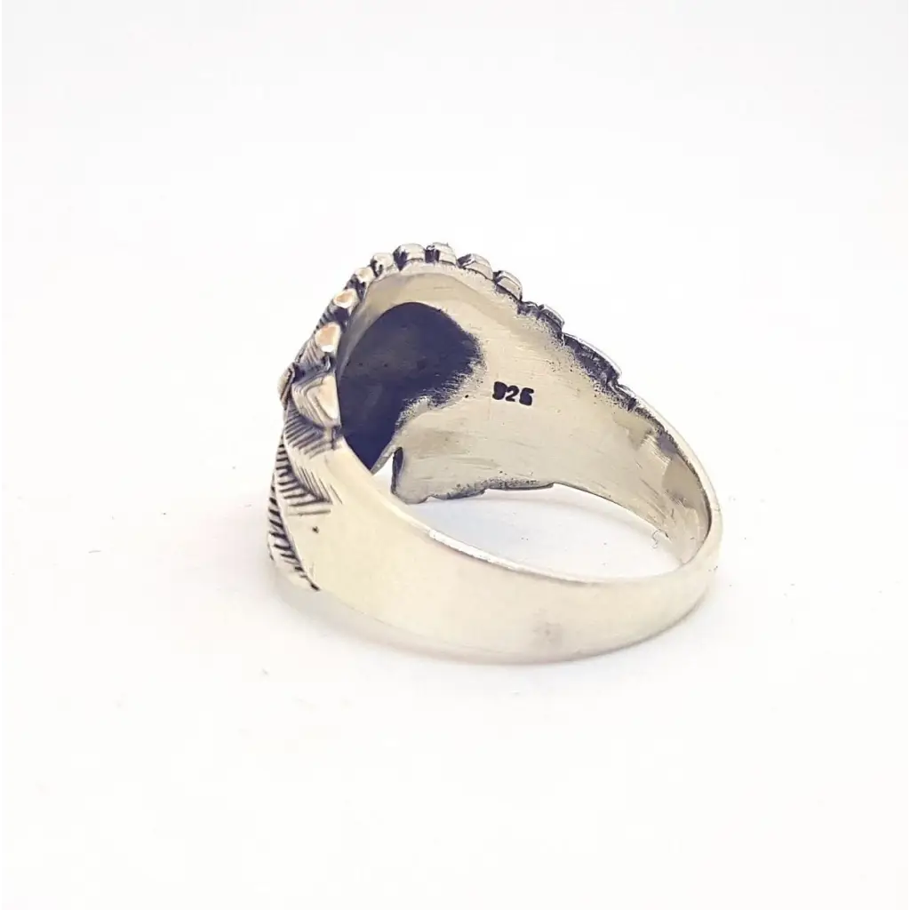 Anillo indio de plata anillo calavera ley para hombre