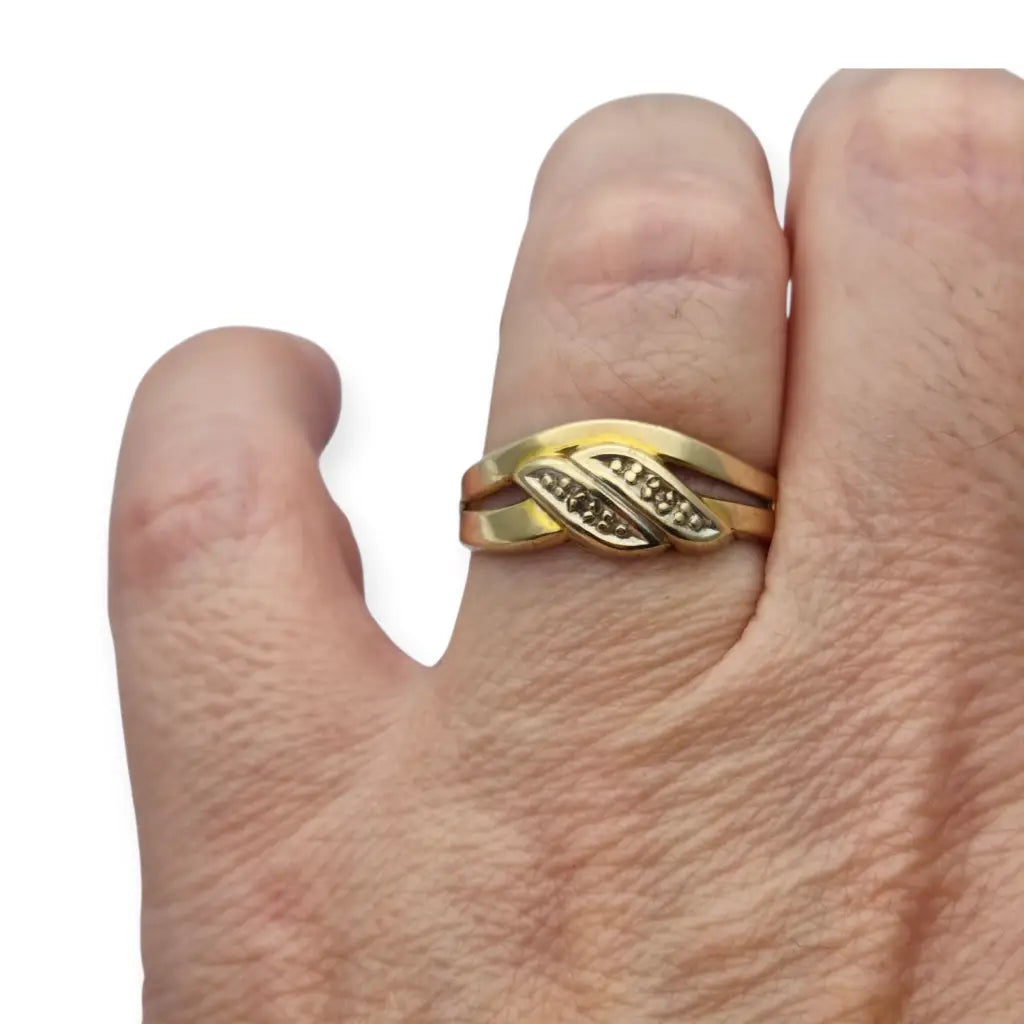 Anillo de oro mujer 8k joyería vintage regalos para ella 333 Circa 1950.