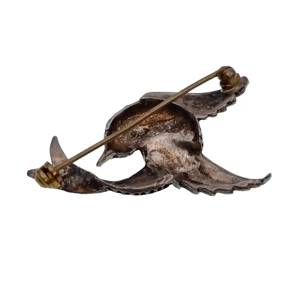 Broche de plata pájaro pasador broche regalo amante
