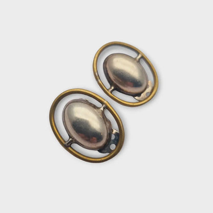 Aretes de plata mexicana 925 aretes clip ovalado TB 154 combinados