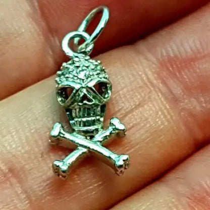 Dije de calavera plata colgante joyería