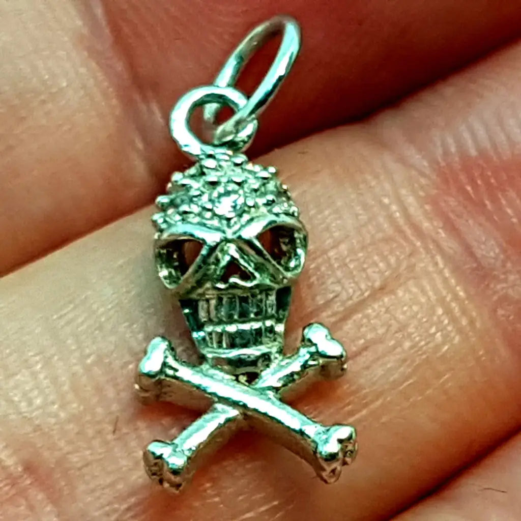 Dije de calavera plata colgante joyería