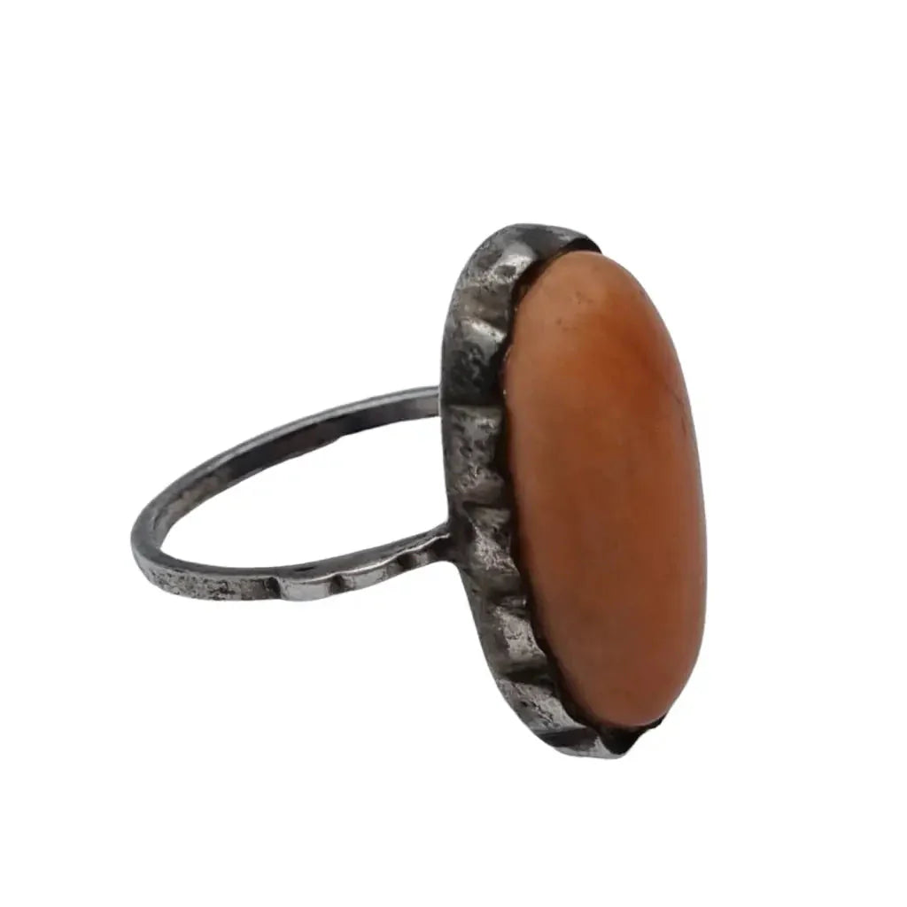 Anillo coral vintage anillos boho para mujer anillo rojo de joyería