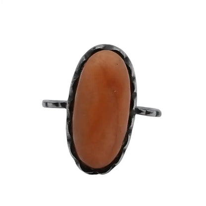 Anillo coral vintage anillos boho para mujer anillo rojo de joyería