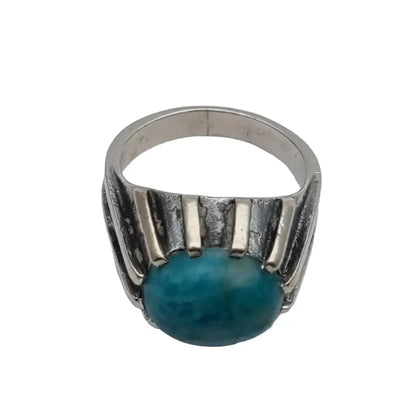 Anillo vintage azul anillos boho para mujer de plata ley joyería