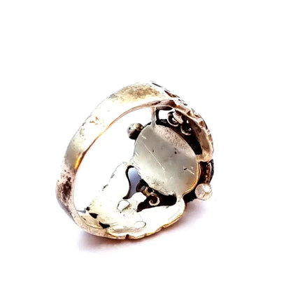 Anillo de plata mariposa joyería piedra cornalina anillo boho vintage