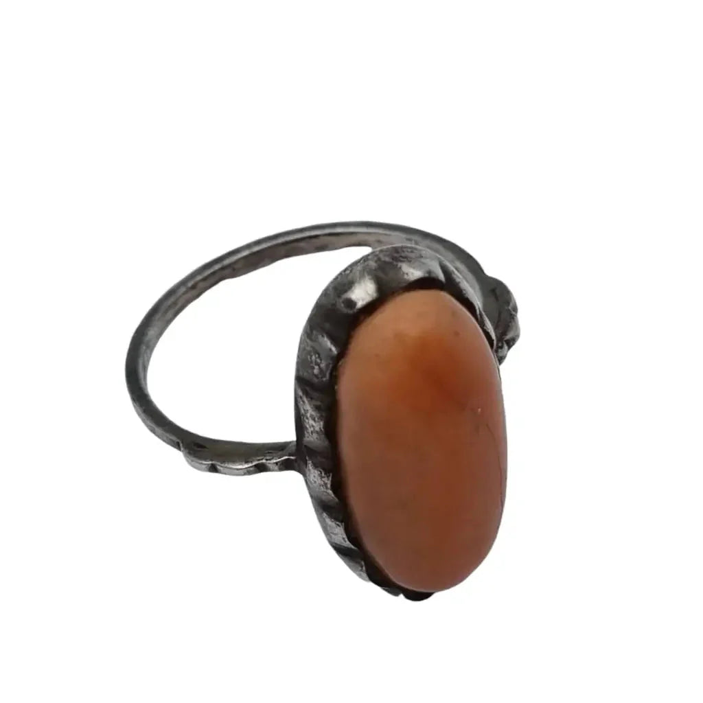 Anillo coral vintage anillos boho para mujer anillo rojo de joyería