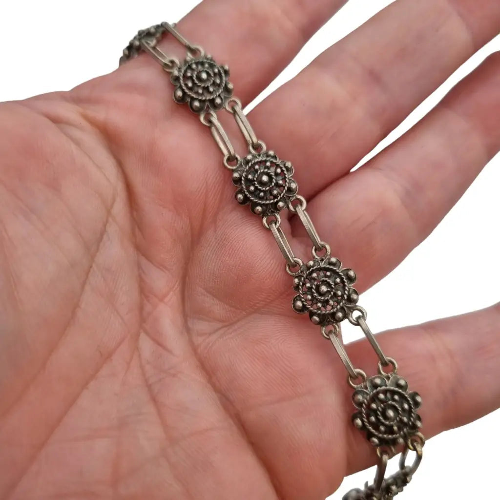 Pulsera Pendientes tradicionales de filigrana charro salamanca plata 925 Circa