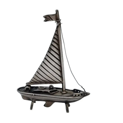 Miniatura barco plata Antiguo español Figura