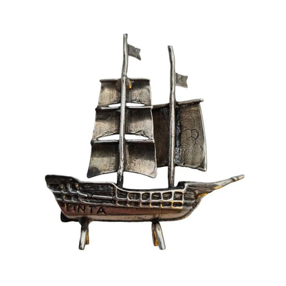 Miniatura de Antiguo barco español Figura colección vintage La Pinta Joyas