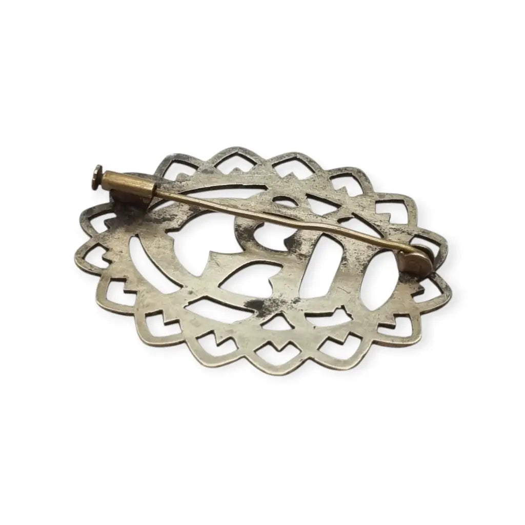 Broche antiguo iniciales “DR” o ’RD’ calado en plata Circa 1940. LaBizarreSusu