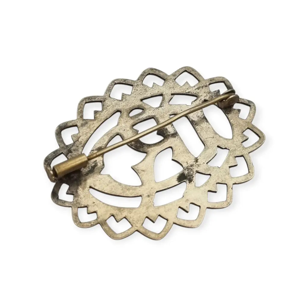 Broche antiguo iniciales “DR” o ’RD’ calado en plata Circa 1940. LaBizarreSusu