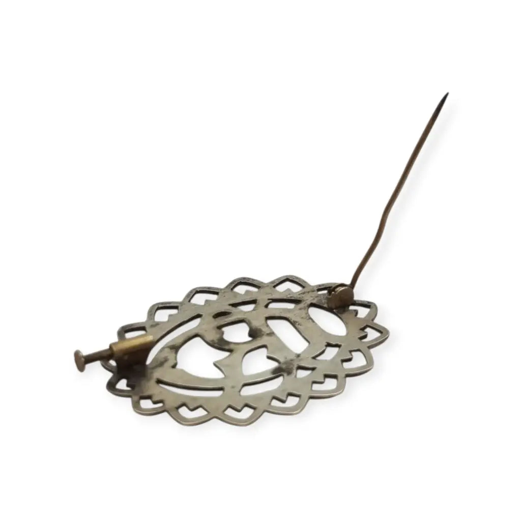 Broche antiguo iniciales “DR” o ’RD’ calado en plata Circa 1940. LaBizarreSusu